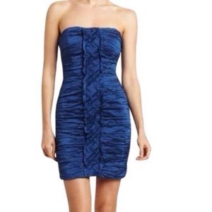 BCBG MAXAZRIA Blue strapless dress